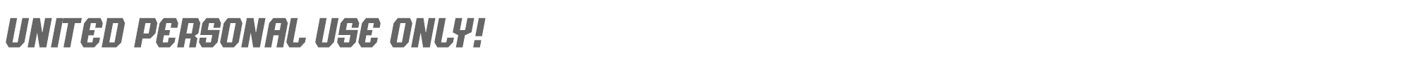Sample characters United Font